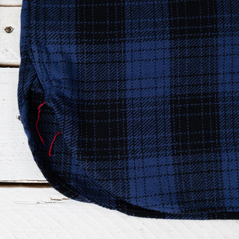 Twill Check Work Shirt Navy