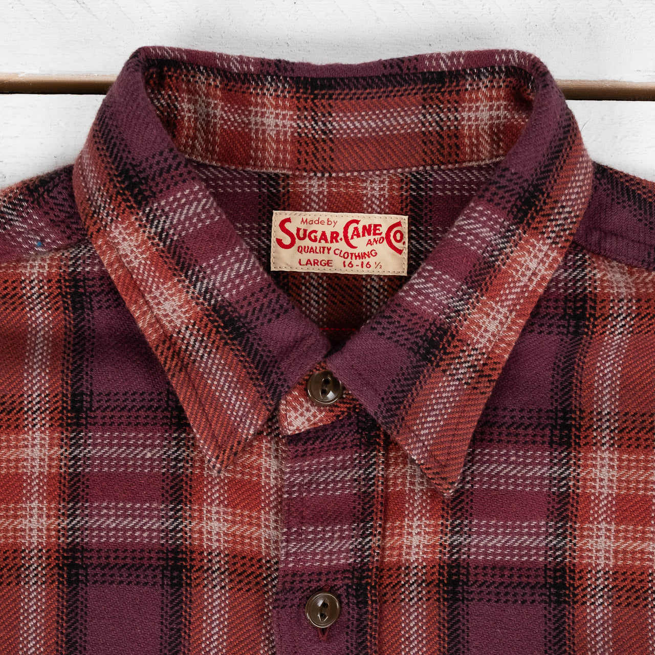 Twill Check Work Shirt Red