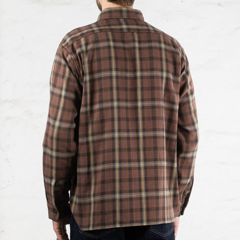 Twill Check Work Shirt Braun