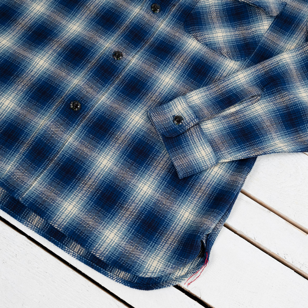 Fiction Romance Twill Check Work Shirts Navy