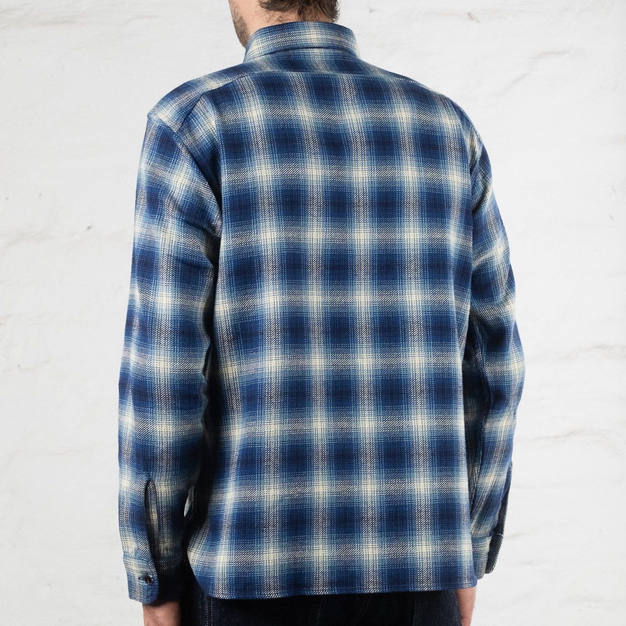 Fiction Romance Twill Check Work Shirts Navy