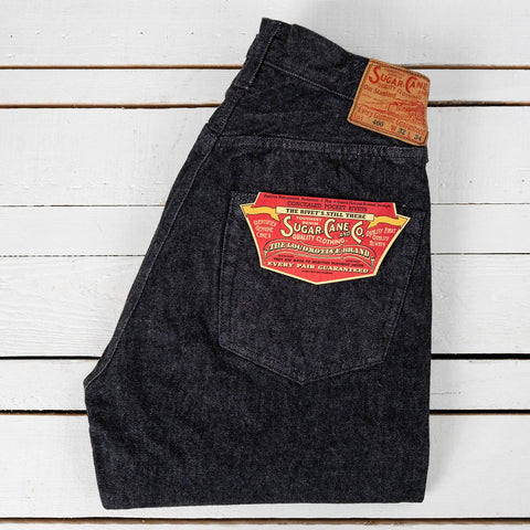 14.25 oz. Black Denim 1947 Regular Straight