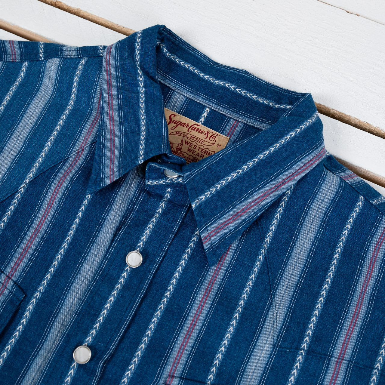 Native American Indigo Stripe Western Shirt