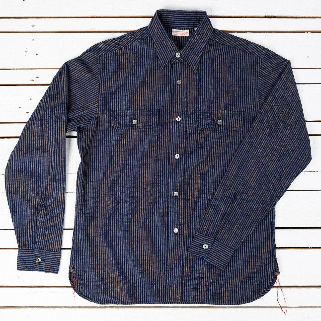 7.2 oz. Indigo Stripe Work Shirt