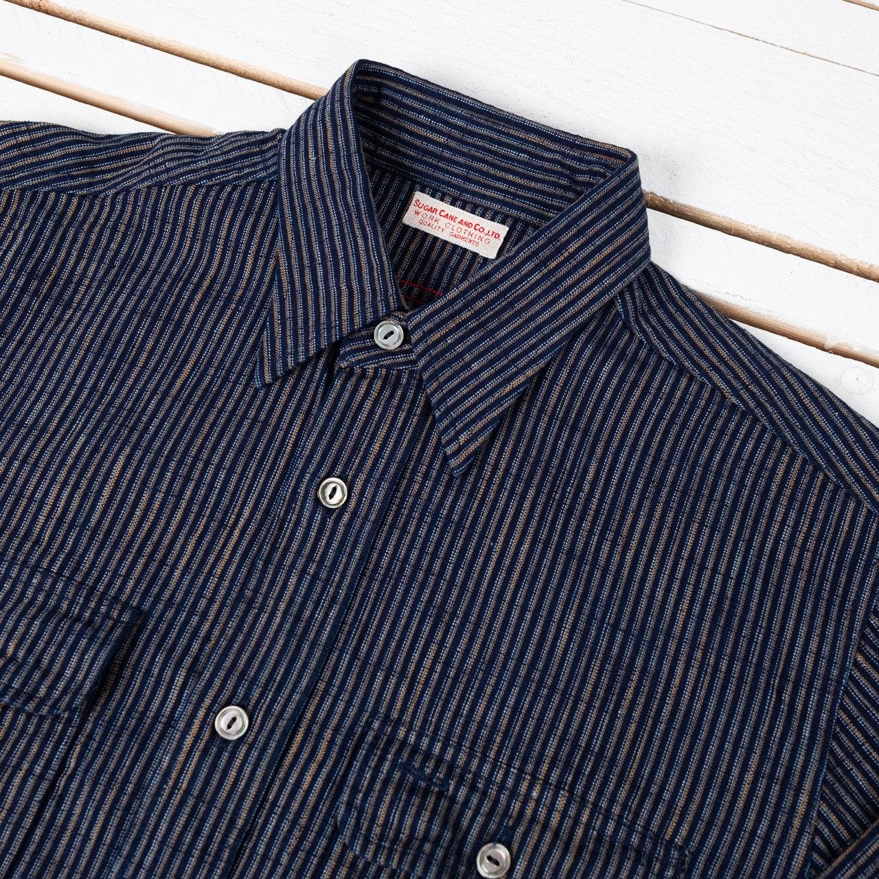 7.2 oz. Indigo Stripe Work Shirt