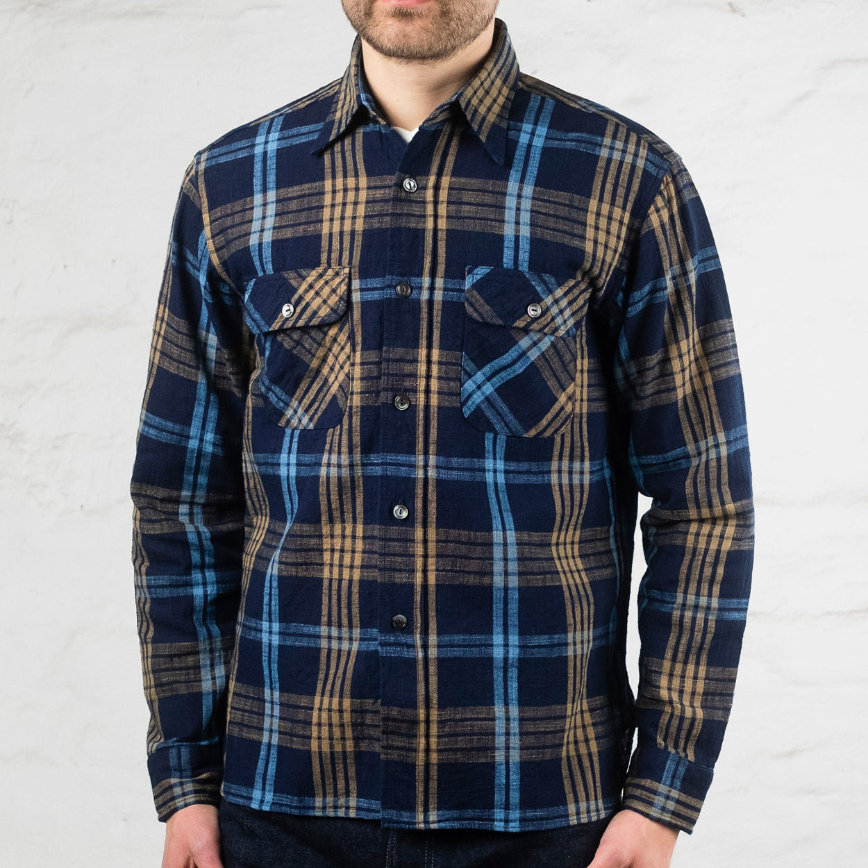 6,2 oz. Indigo Check Work Shirt