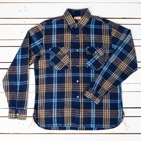 6,2 oz. Indigo Check Work Shirt