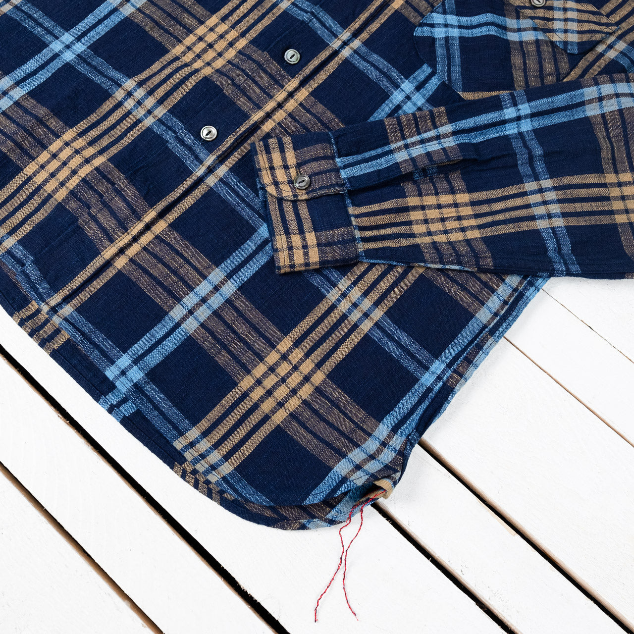 6,2 oz. Indigo Check Work Shirt