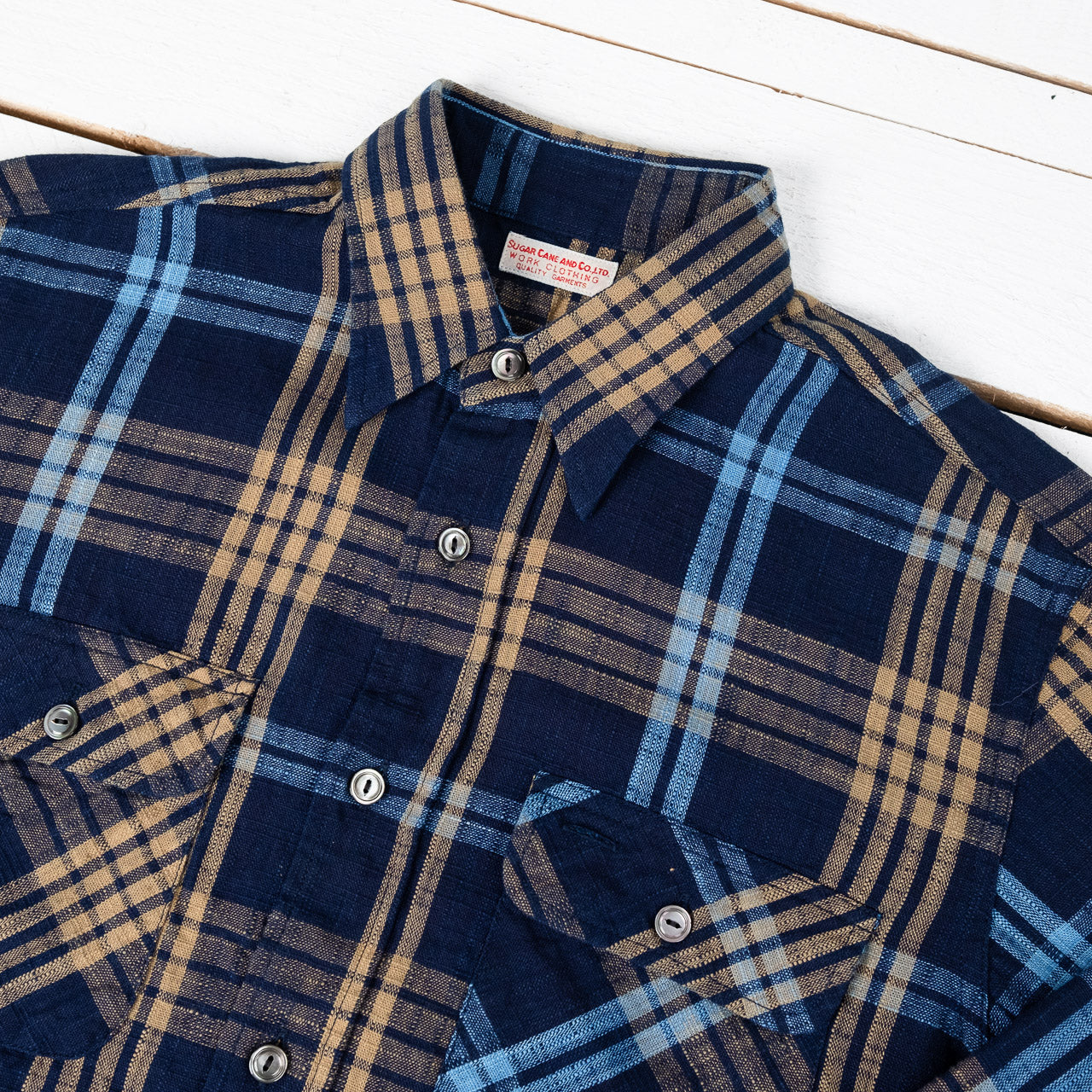 6,2 oz. Indigo Check Work Shirt