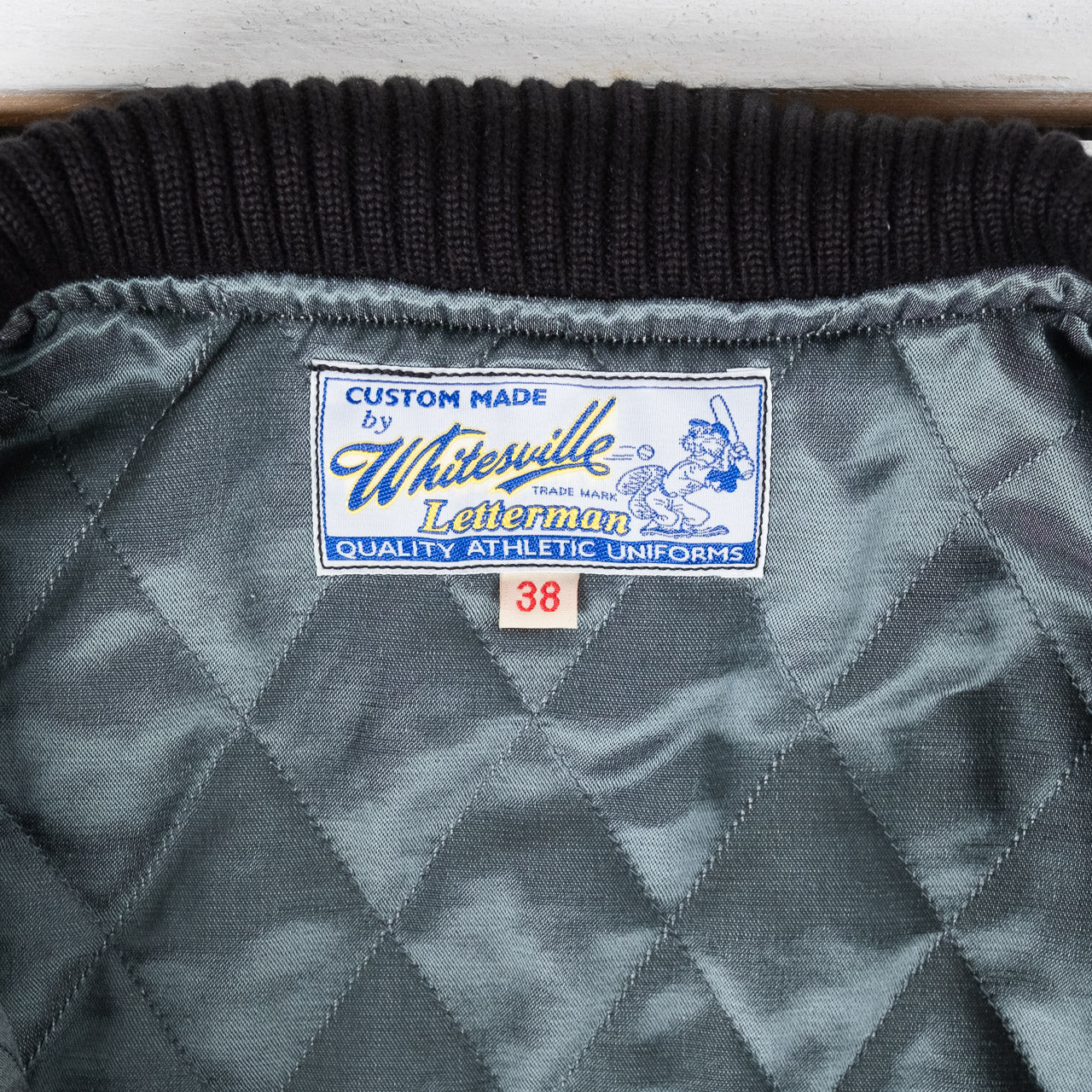 30 oz. Melton Wool Award Jacket “Mavericks” Black