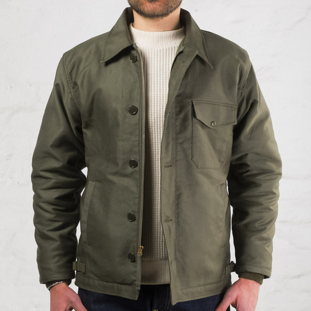 U.S.N. A-2 Deck Jacket Oliv