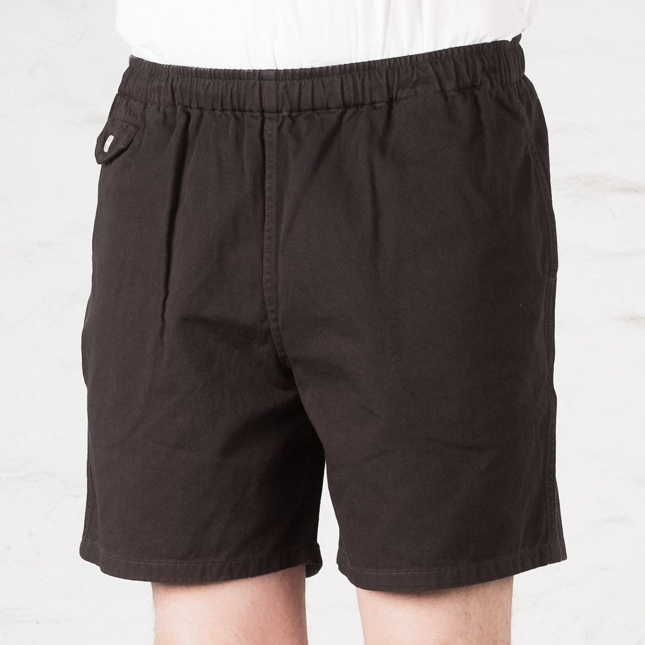 Cotton Drill Swim Shorts Schwarz