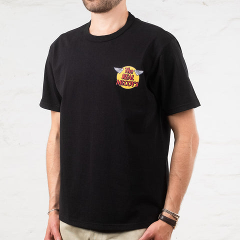 THE REAL McCOY'S Logo T-Shirt Black