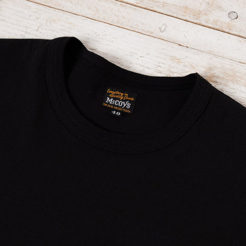 THE REAL McCOY'S Logo T-Shirt Black