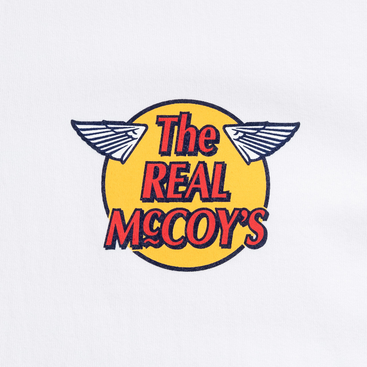 THE REAL McCOY'S Logo T-Shirt Weiß