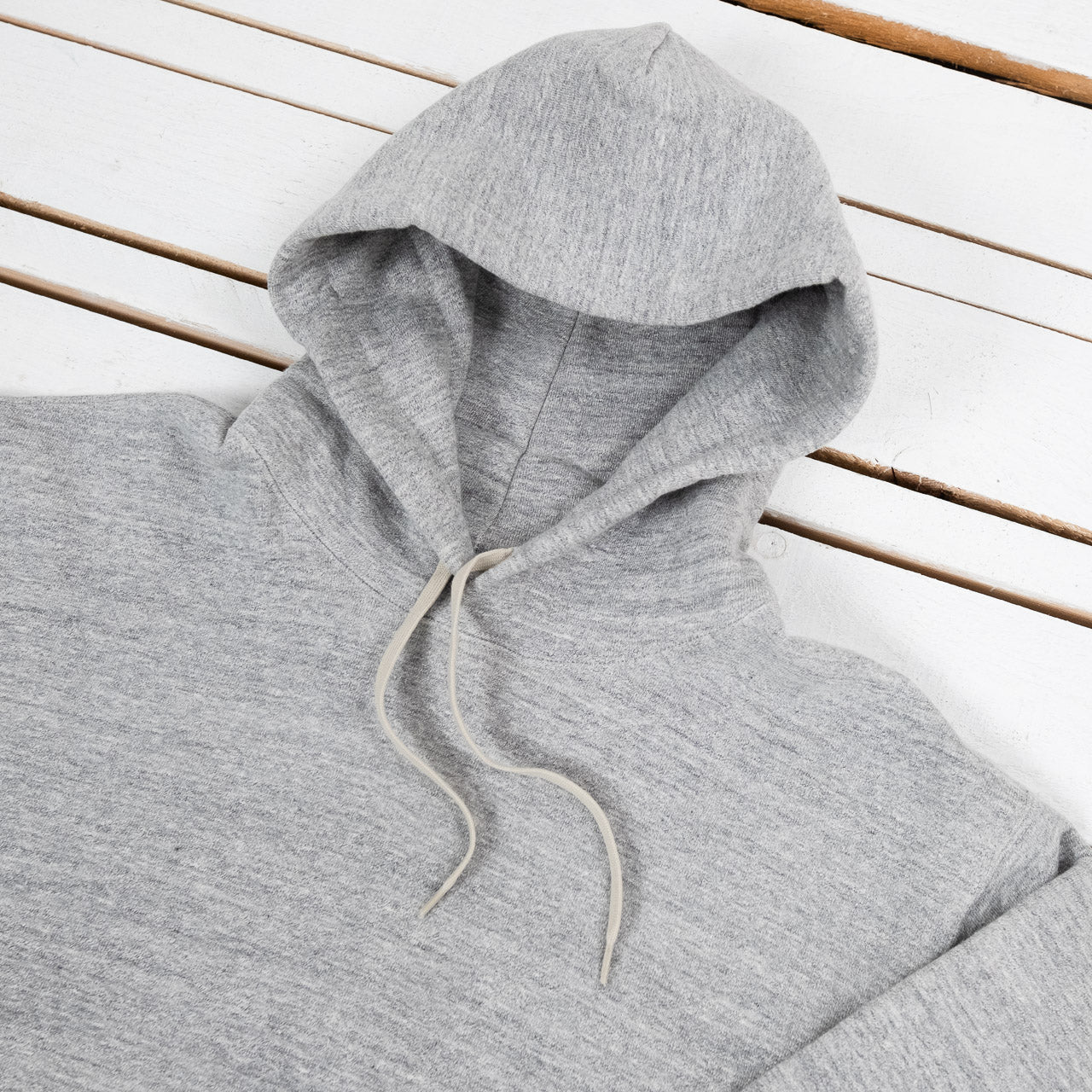 10 OZ. Loopwheel Hooded Sweatshirt Grau Meliert