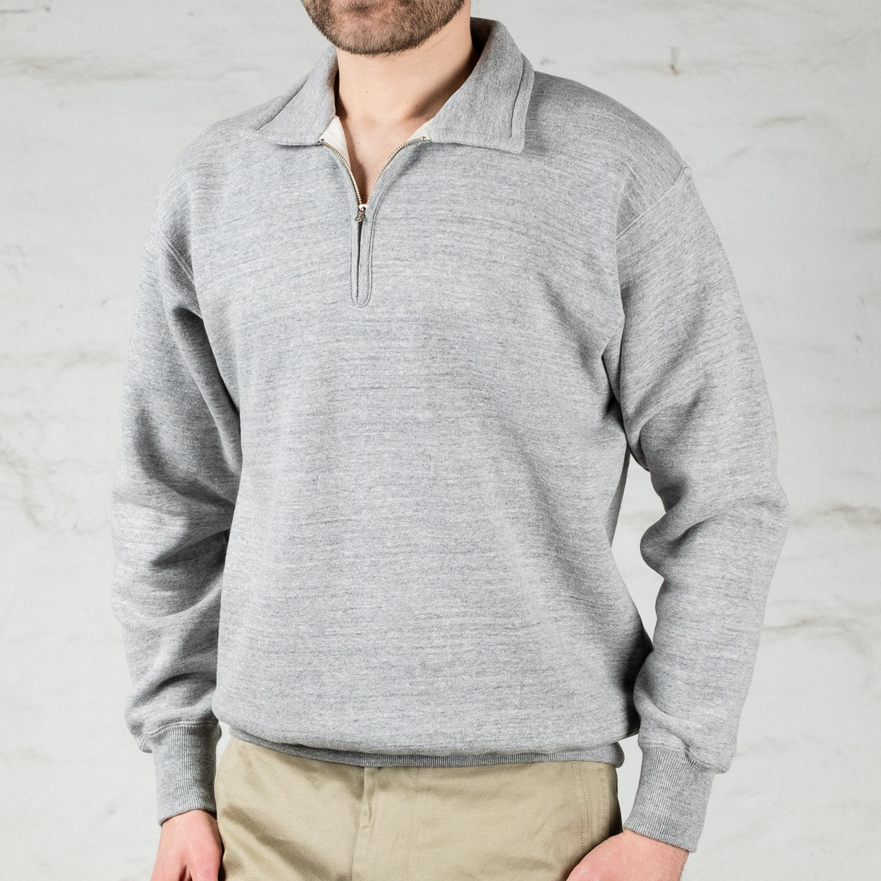 10 oz. Loopwheel 1/4 Zip Sweatshirt Gray Heather