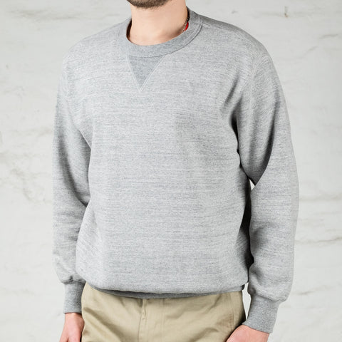 10 oz. Loopwheel Crewneck Sweatshirt Grau Meliert