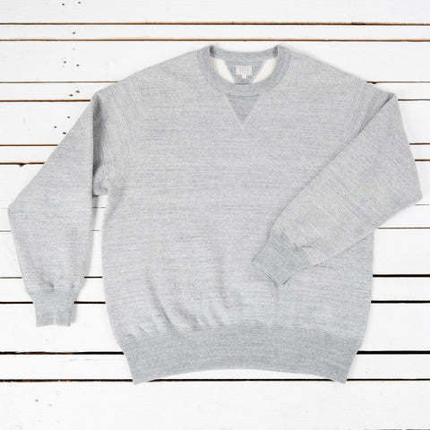 10 oz. Loopwheel Crewneck Sweatshirt Grau Meliert