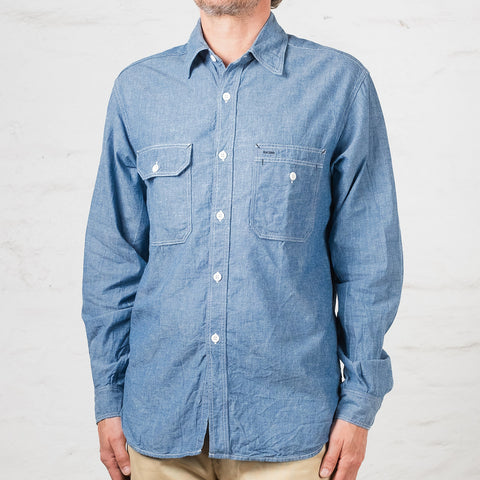 8HU Chambray Serviceman Shirt Indigo