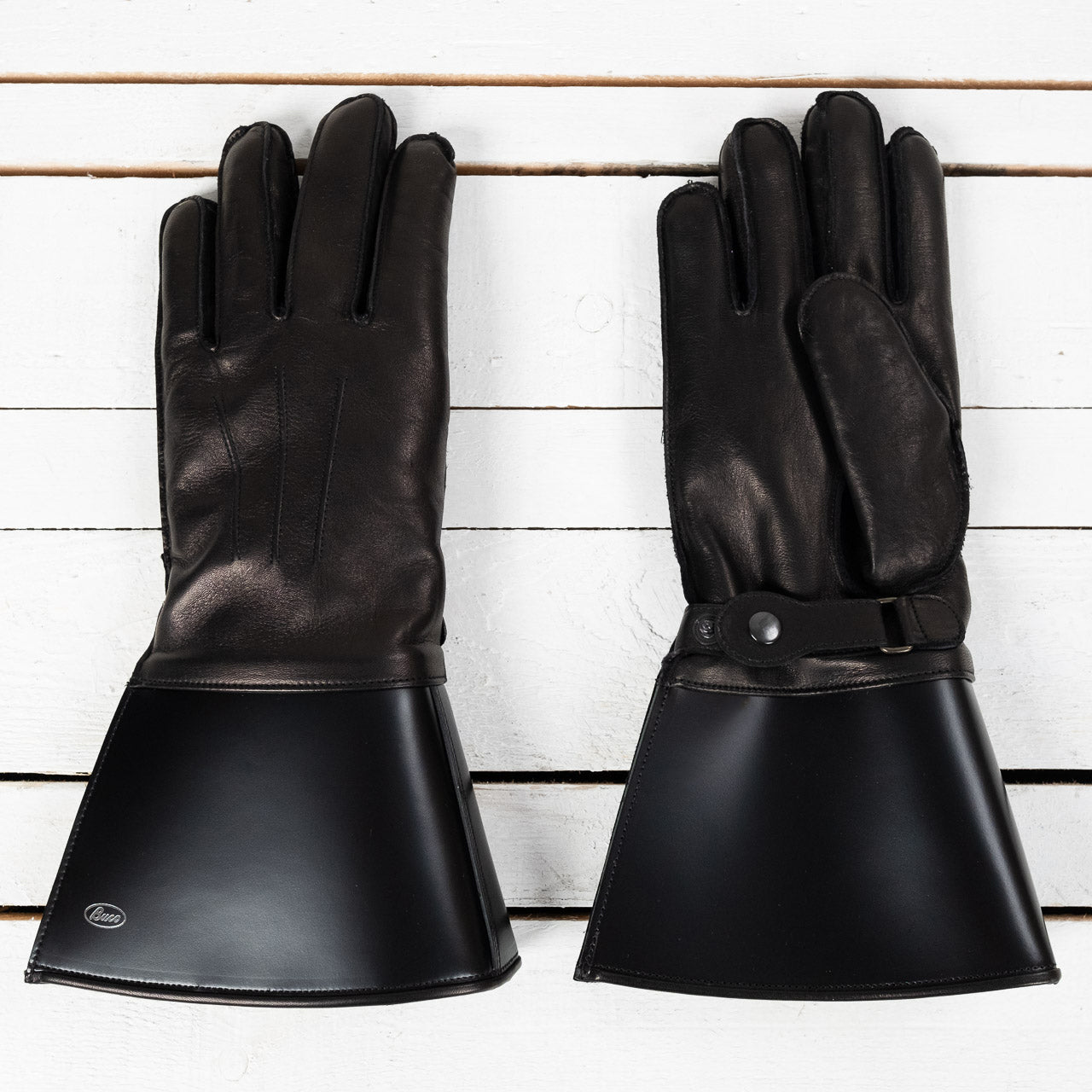 Buco Leather Gauntlet Motorcycle Gloves