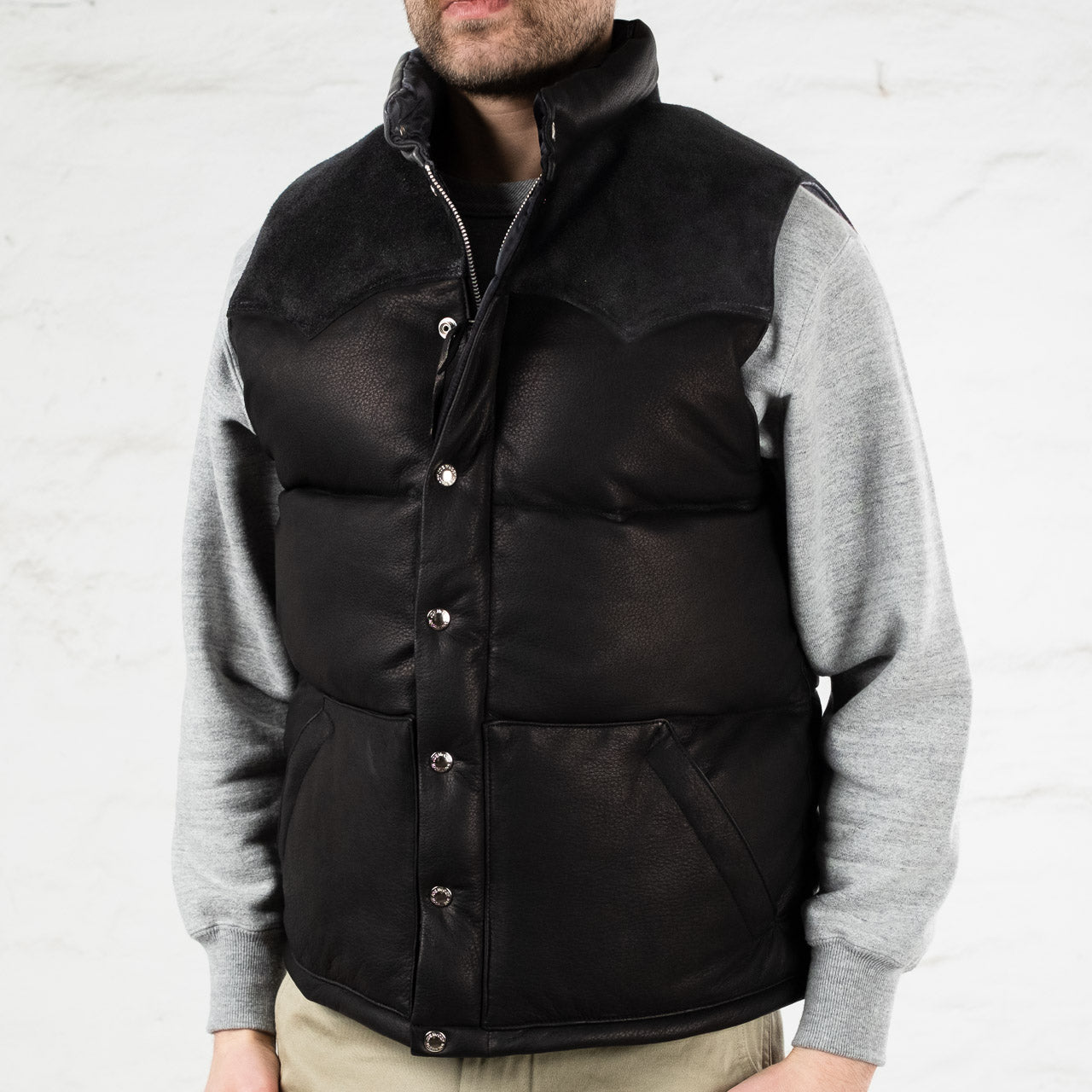 Deerskin Down Vest Black