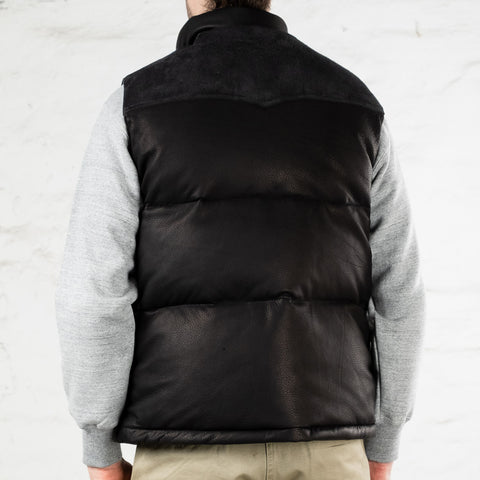 Deerskin Down Vest Schwarz