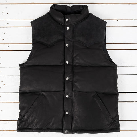 Deerskin Down Vest Schwarz