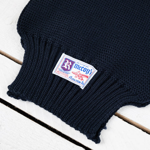 Scarf Wool-Knit Navy