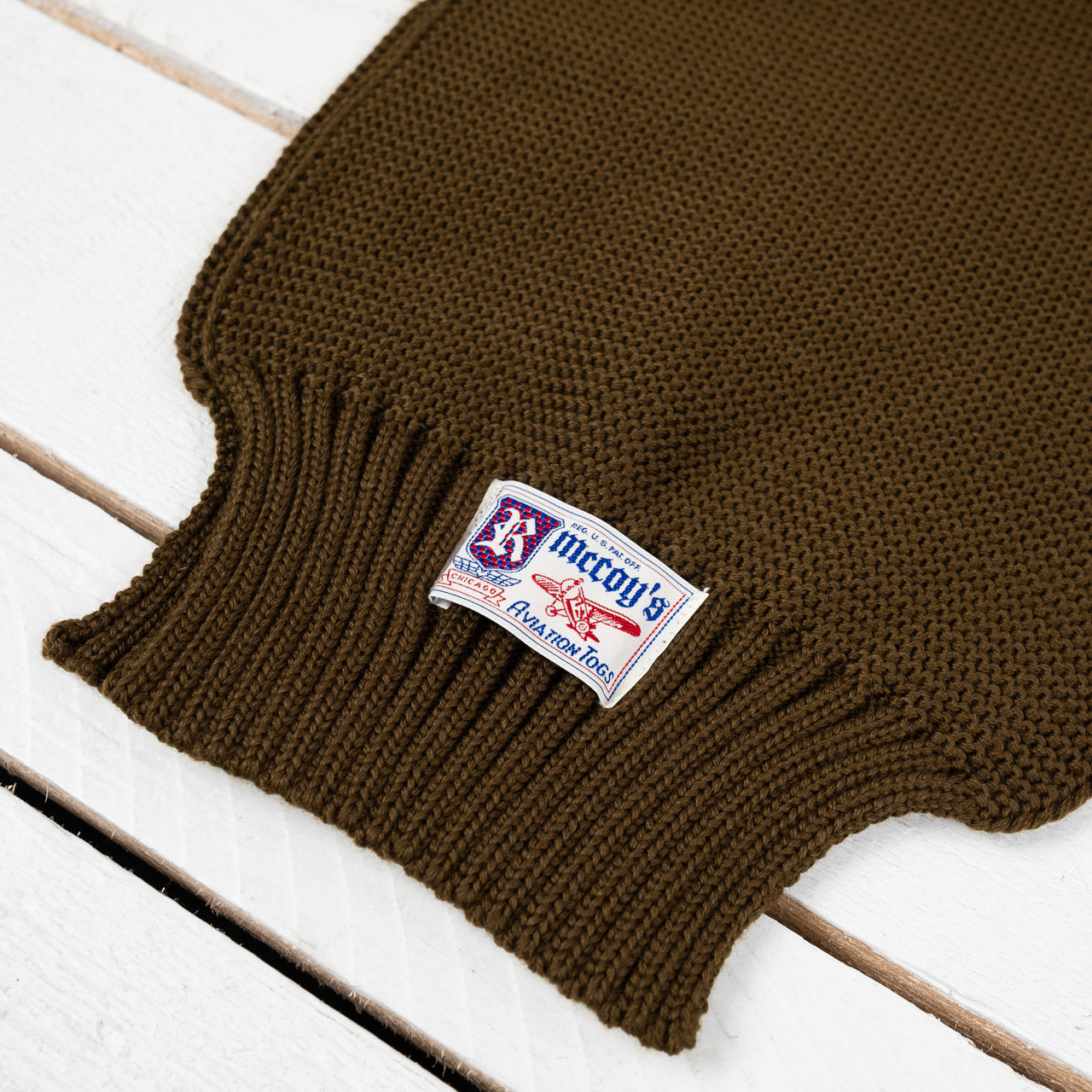 Scarf Wool-Knit Olive