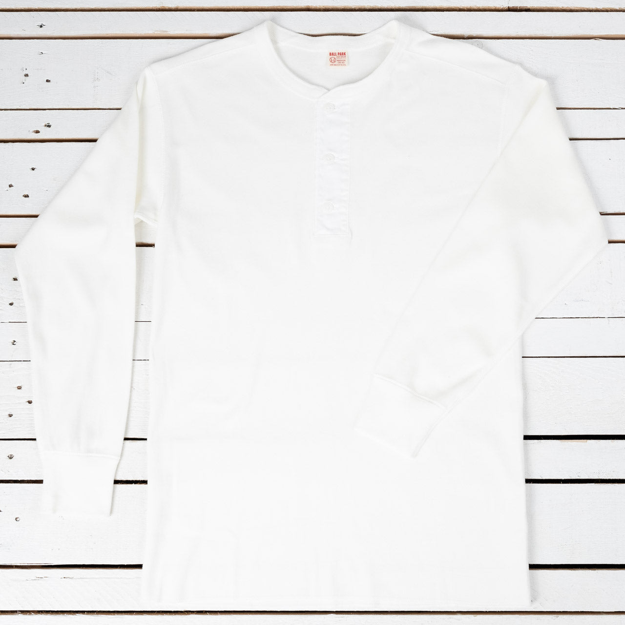 Union Henley Undershirt L/S White