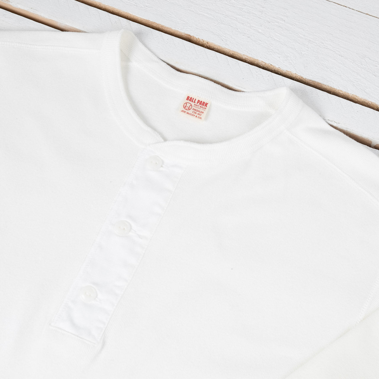 Union Henley Undershirt L/S White