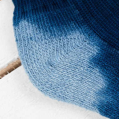 Rib Socks Achilles' Heel Indigo Dyed