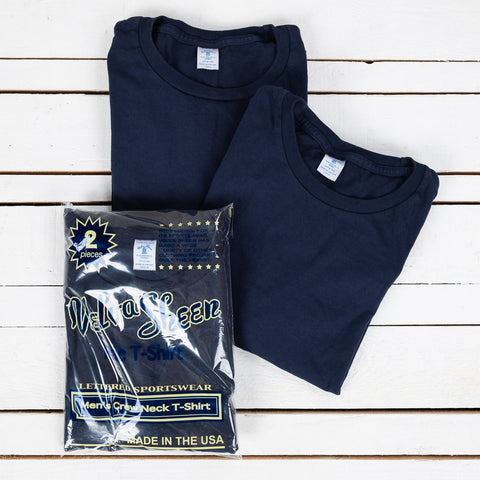 2Pack Heavy Crew Neck T-Shirt Navy