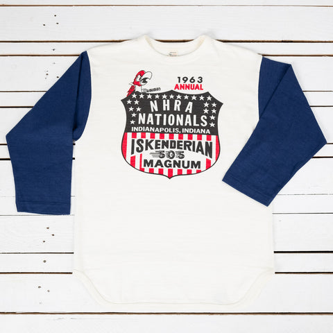 Three Quarter Baseball Shirt NHRA Navy