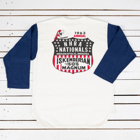 Three Quarter Baseball Shirt NHRA Navy