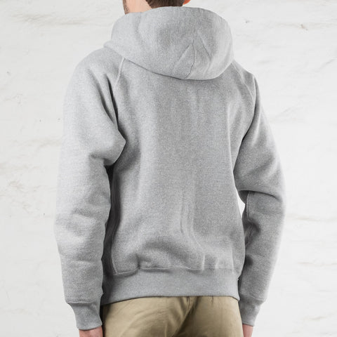 Double Heavyweight Zip Hoodie Grau Meliert