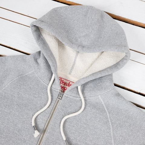 Double Heavyweight Zip Hoodie Grau Meliert