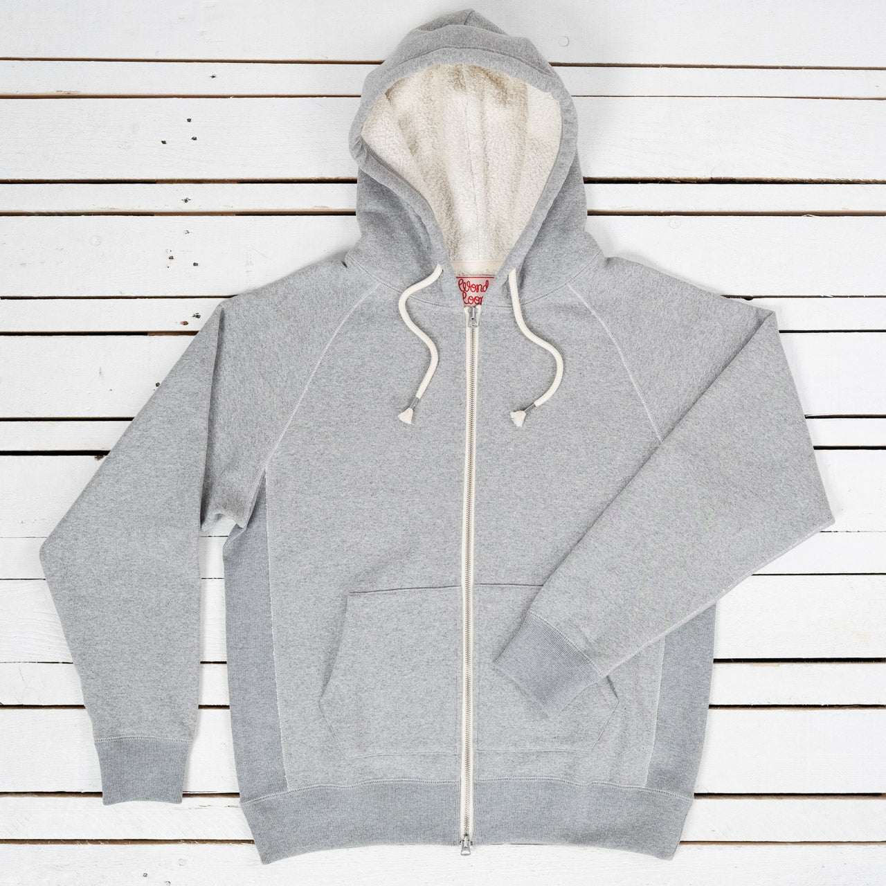 Zip Hoodie Super Looper French Terry Heather Grey