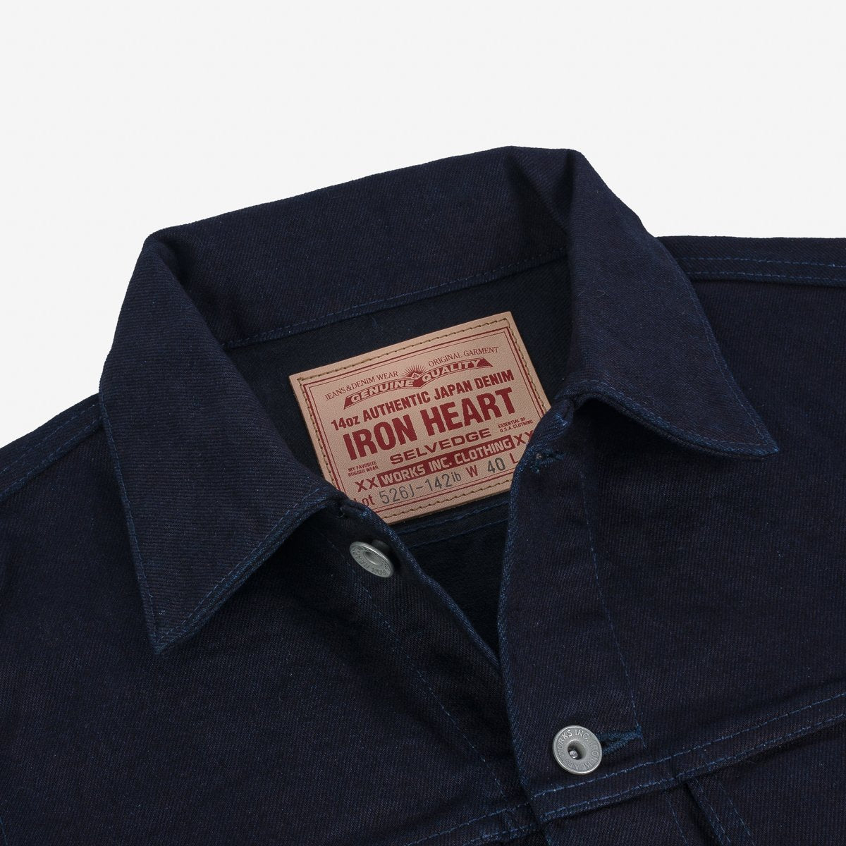 IH-526J-142ib 14 oz. Mod. Type III Jacket Indigo/Black