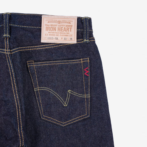 IH-666S-19L 19 oz. Slim Straight Left Hand Twill Indigo