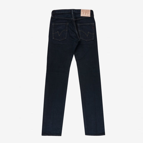 IH-777s-21od 21 oz. Slim Straight Indigo Overdyed Black