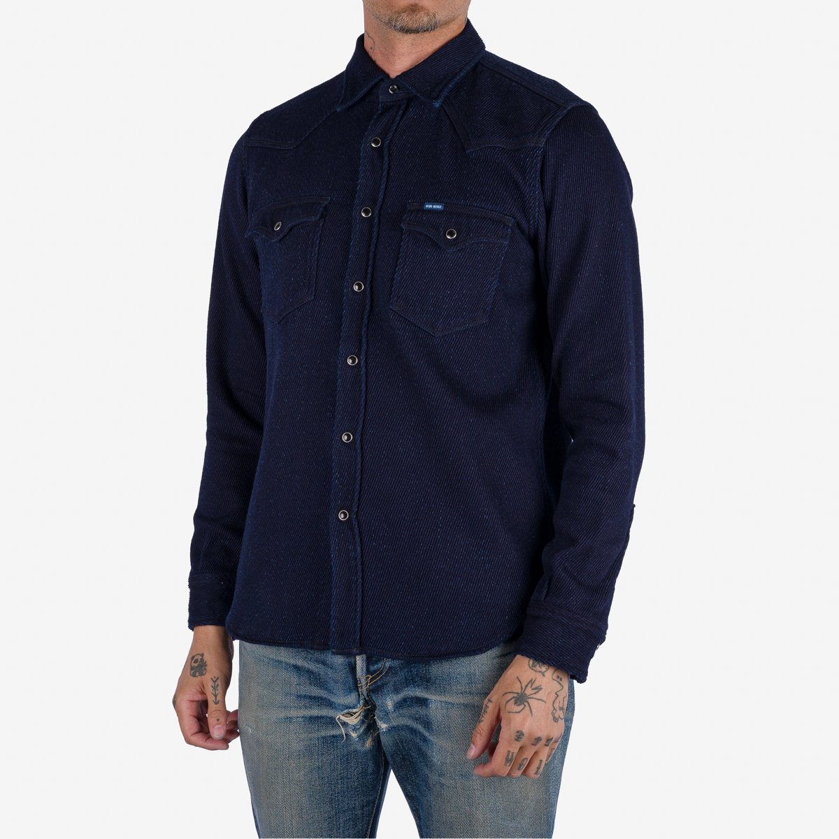 IHSH-208-IND Indigo Kersey Western Shirt