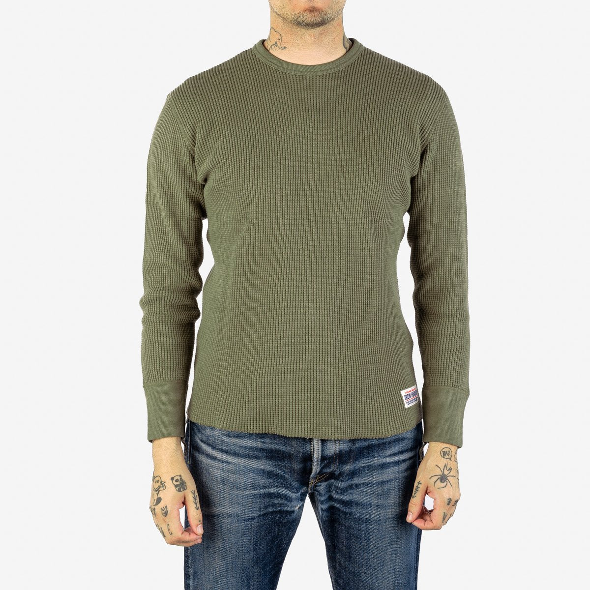 IHTL-1301 Waffle Long Sleeved Thermal Top Oliv