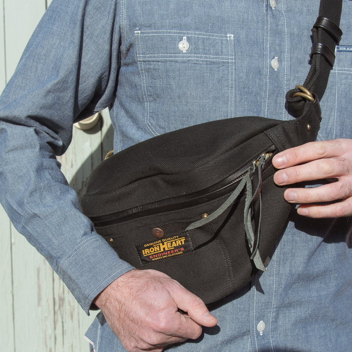 IHE-37 21oz Denim Waist Bag Schwarz