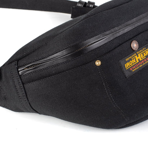 IHE-37 21oz Denim Waist Bag Schwarz