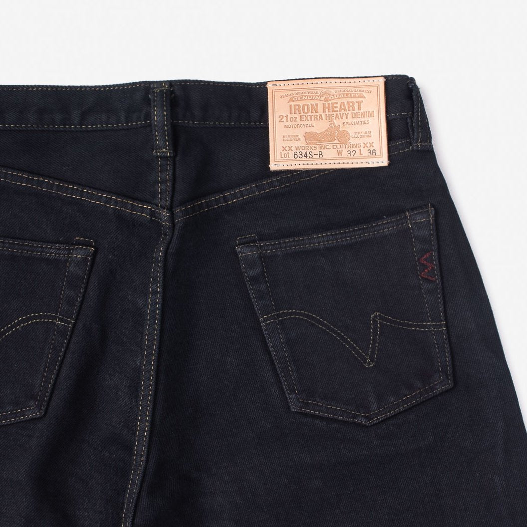 IH-634S-B 21oz Indigo Overdyed Black