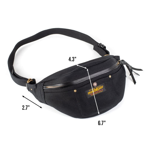 IHE-37 21oz Denim Waist Bag Schwarz