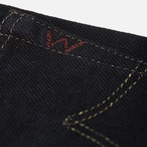 IH-634S-B 21oz Straight Cut Indigo Overdyed Black