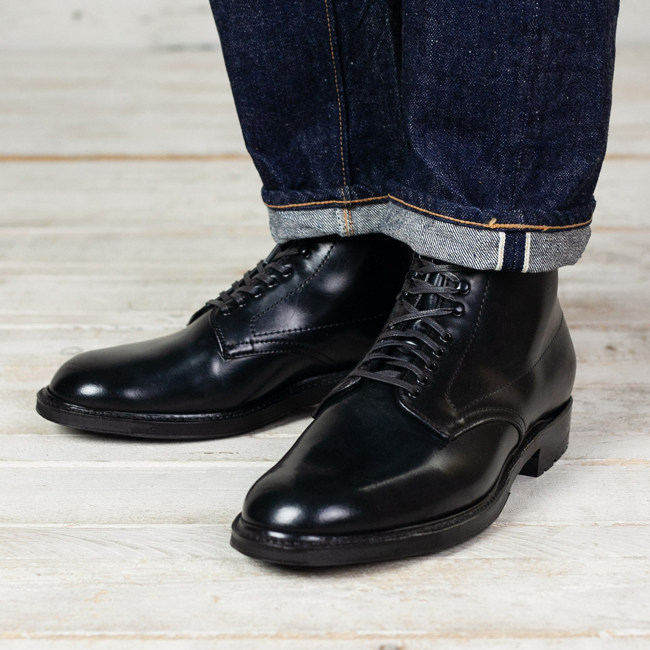 Alden x B&S Black Commander Boot